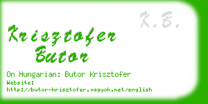 krisztofer butor business card